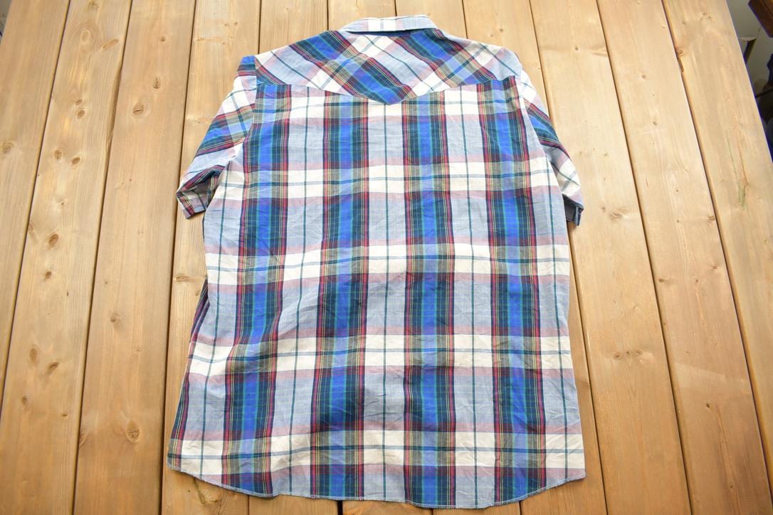 Vintage 1990s Wrangler South Western Style Button Up Rodeo Shirt