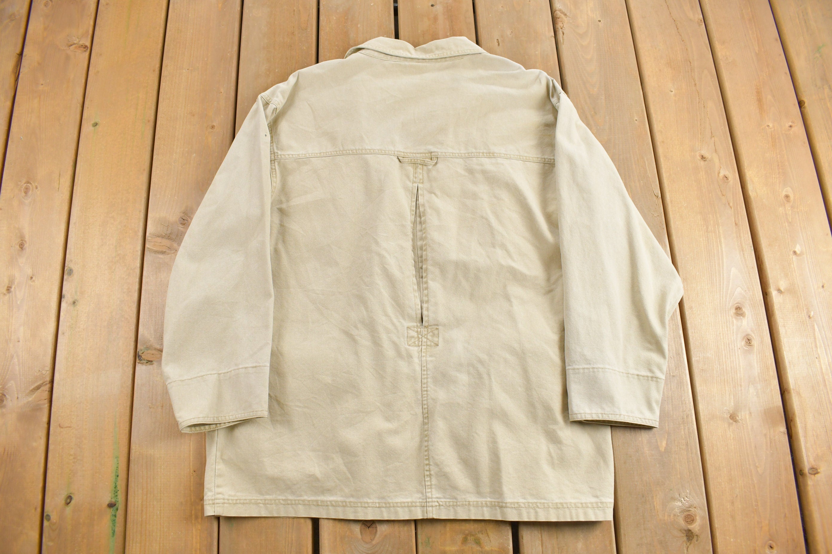 Vintage 1990s Chicos Beige Denim Jacket