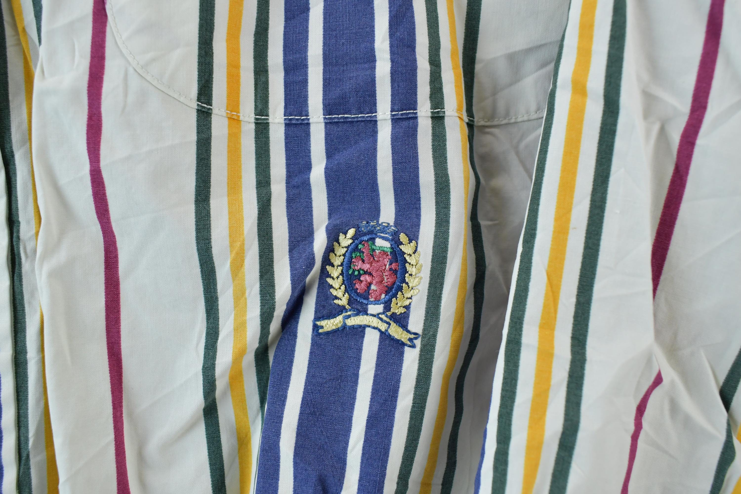 Vintage 90s Tommy Hilfiger Striped Button Up Shirt