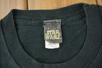 Vintage 1996 Star Wars X-Wing Rogue Squadron All Over Print Graphic T-Shirt Size L Made In USA Single Stitch