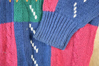 Vintage 1990s St John's Bay Cable Knit Abstract Pattern Crewneck Sweater Mens L