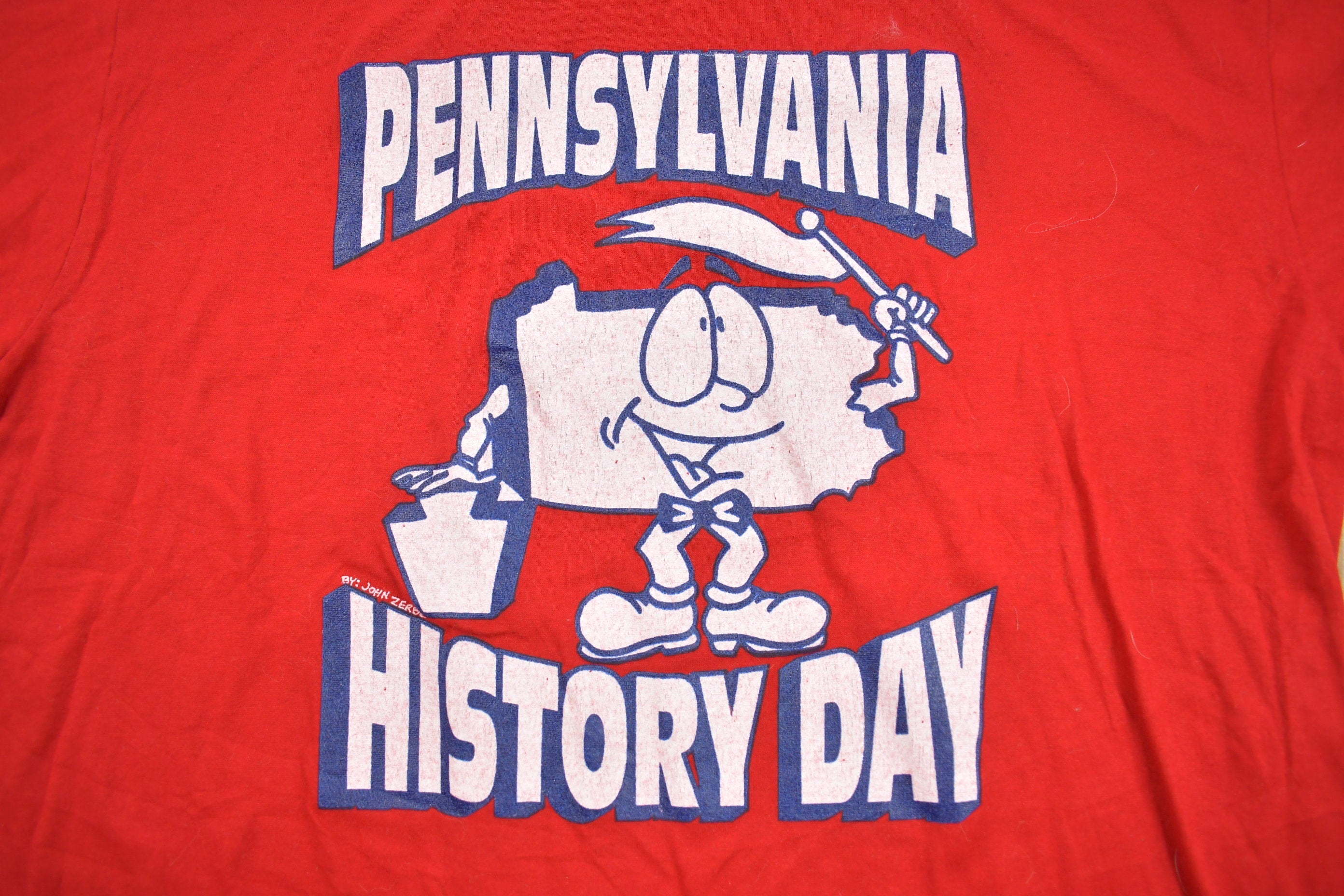 Vintage 1990s Pennsylvania History Day Graphic T Shirt