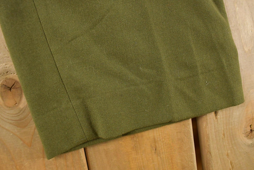 Vintage 1960s Military Army Cargo Field Trousers Olive Drab Pants Men's 35 x 31