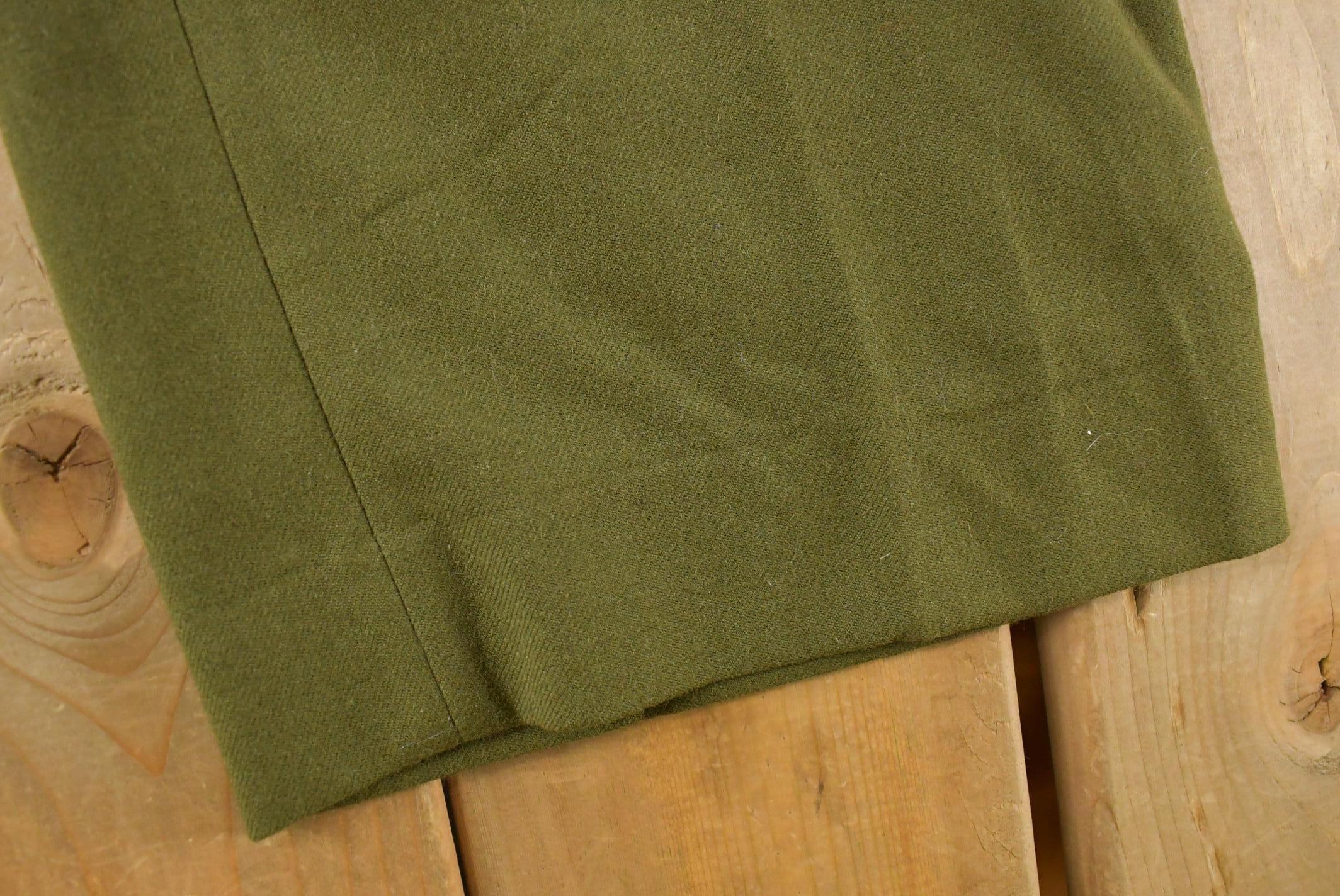Vintage 1960s Military Army Cargo Field Trousers Olive Drab Pants Men's 35 x 31
