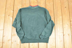 Vintage 1990s Morning Sun Cute Kitty Cat Collared Crewneck Sweatshirt Women's L
