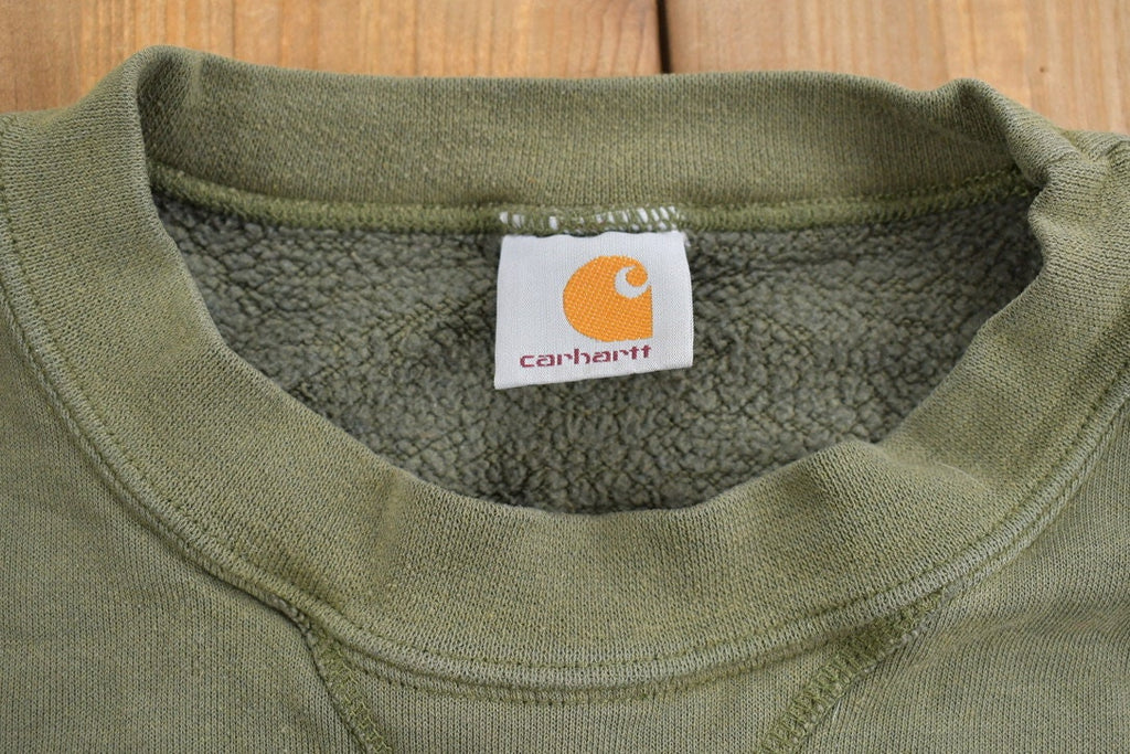 Vintage 1990s Carhartt Blank Green Crewneck Sweatshirt