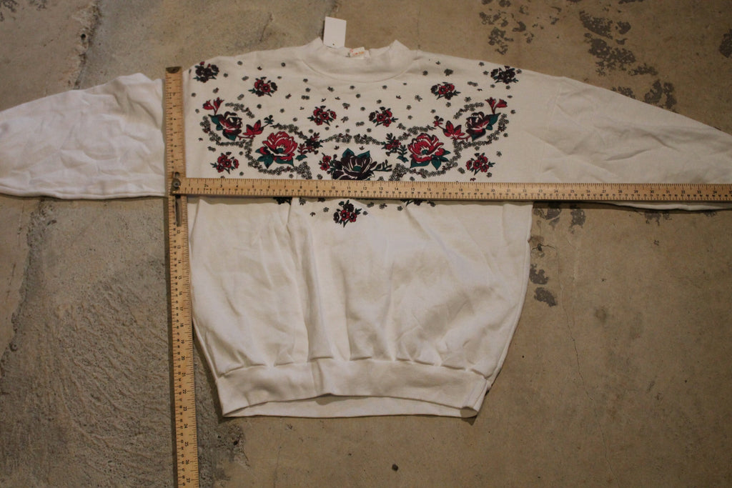 Vintage 1990s Flower Graphic Crewneck