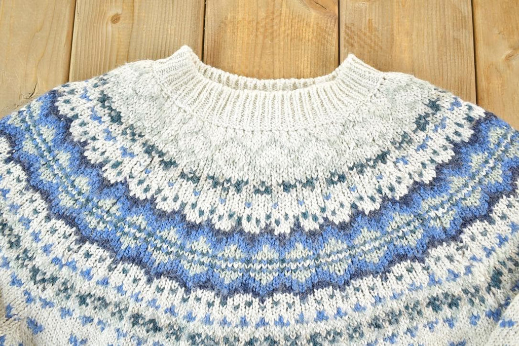 Vintage 1990s Spin 2 Knit Abstract Pattern Crewneck Sweater Womens Large