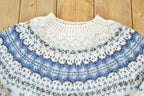 Vintage 1990s Spin 2 Knit Abstract Pattern Crewneck Sweater Womens Large