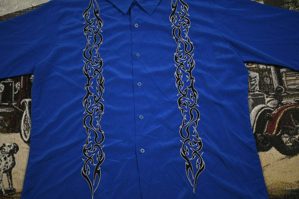 Vintage 1990s Abstract Pattern Button Up T-Shirt