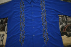 Vintage 1990s Abstract Pattern Button Up T-Shirt