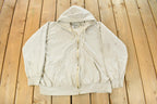 Vintage 1990s Woodland Blank Grey Thermal Lined Hoodie Men's XL