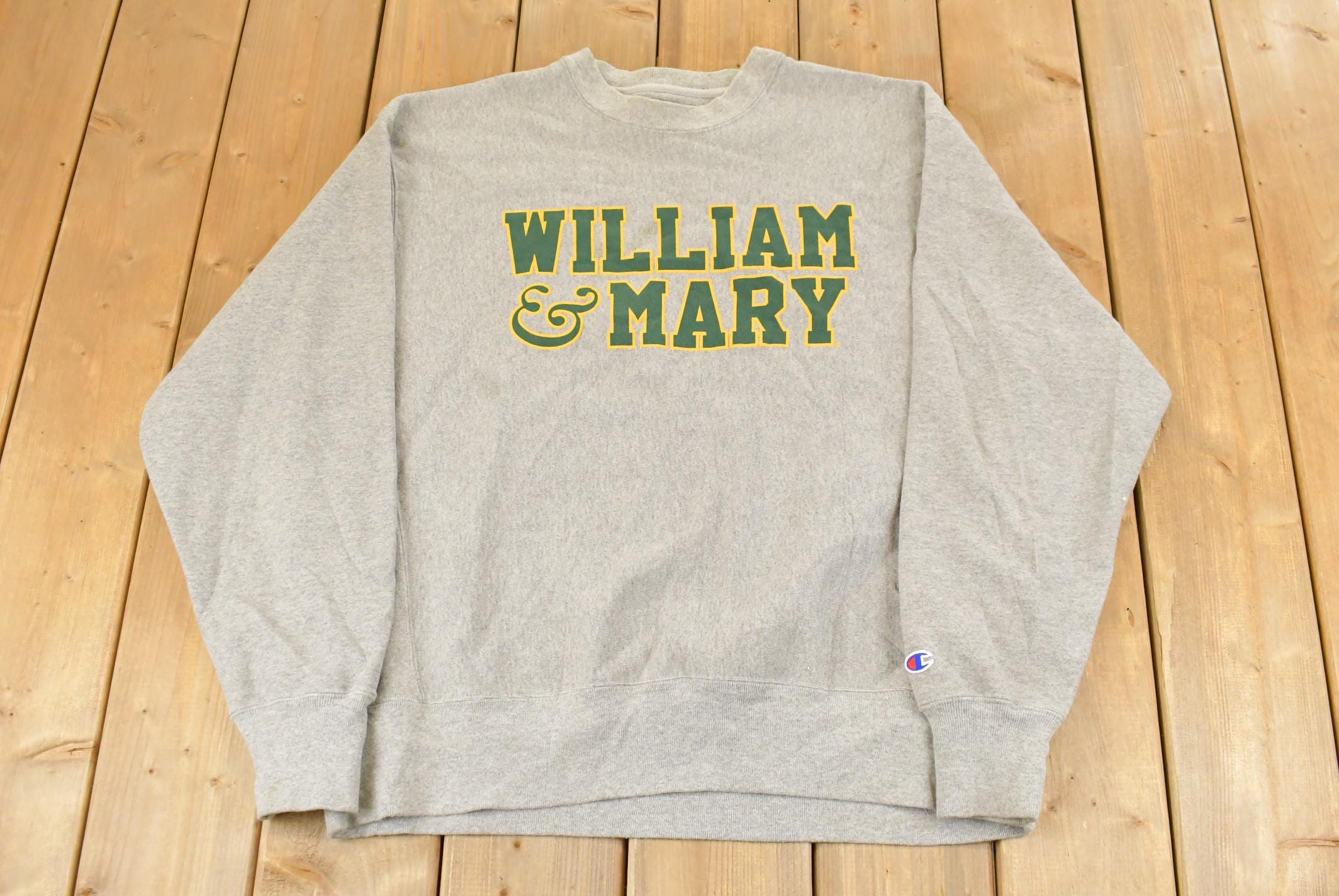 Vintage 1990s William & Mary University Collegiate Champion Reverse Weave Crewneck Sweatshirt Men's Large