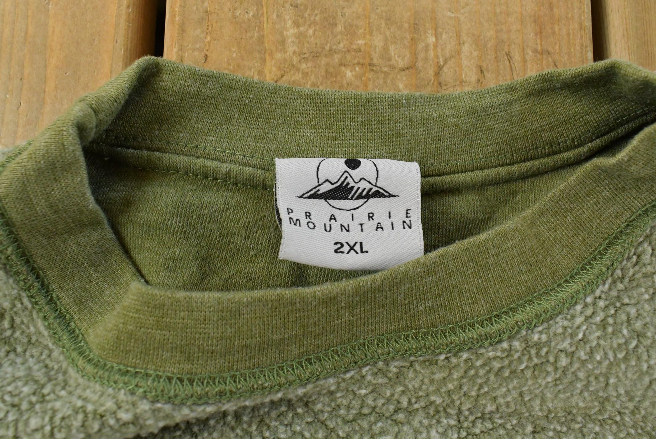 Vintage Y2K Prairie Mountain Alaska Crewneck Sweatshirt Mens 2XL / Travel Destination Tourist Sweater / Animal Bear Wildlife