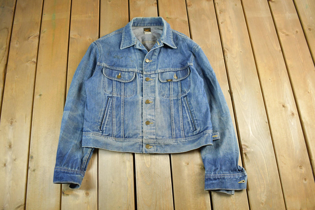 Vintage 1970s Lee Sanforized Jean Jacket Union Made In USA Men's 46 reg.