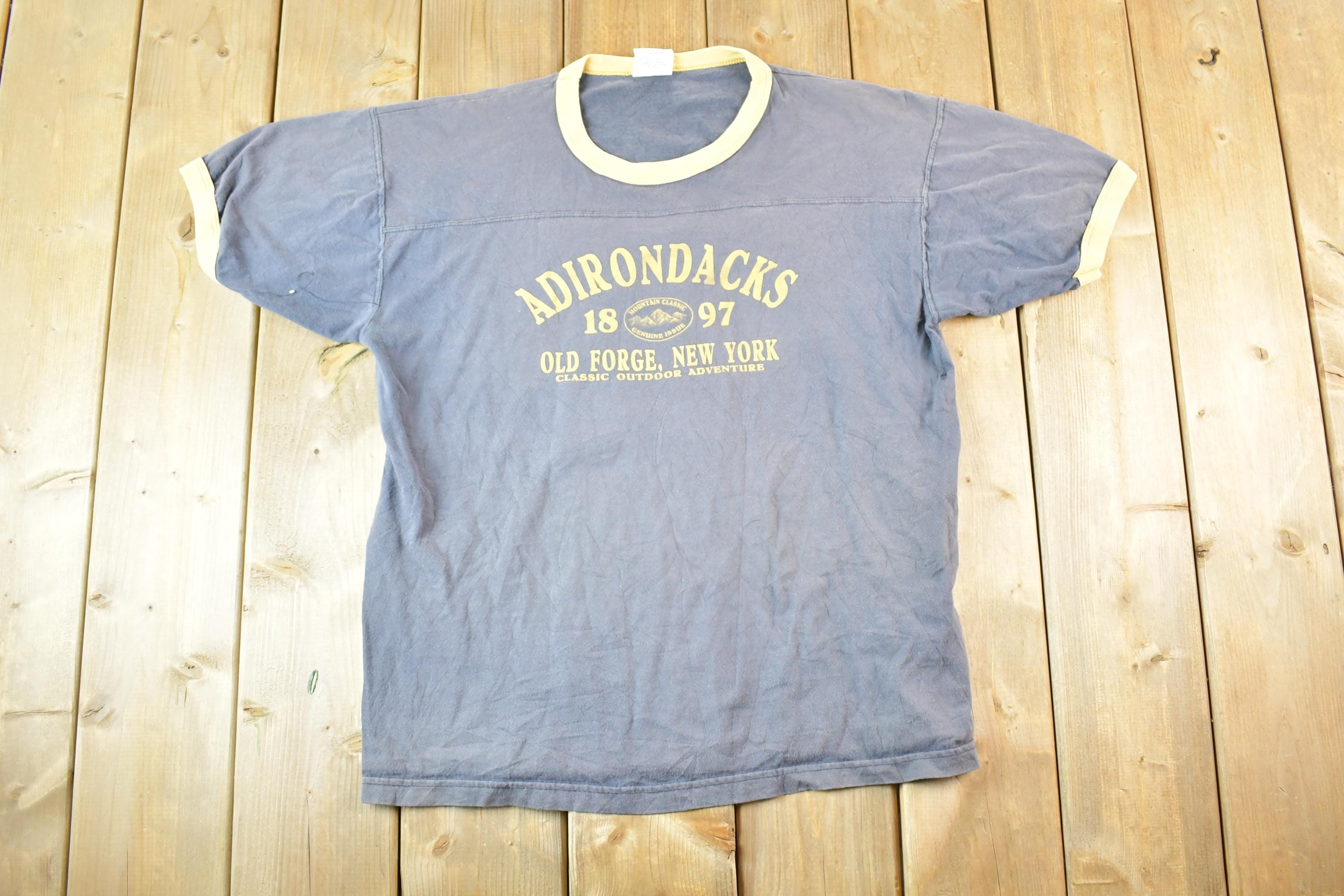 Vintage 1980s Adirondacks Old Forge New York Souvenir T-Shirt Mens L