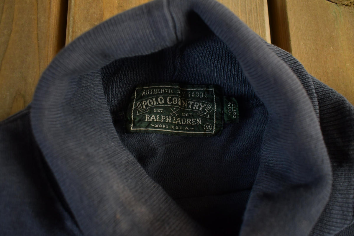 Vintage 1990s Polo Country Ralph Lauren Turtle Neck Shirt Men's Medium
