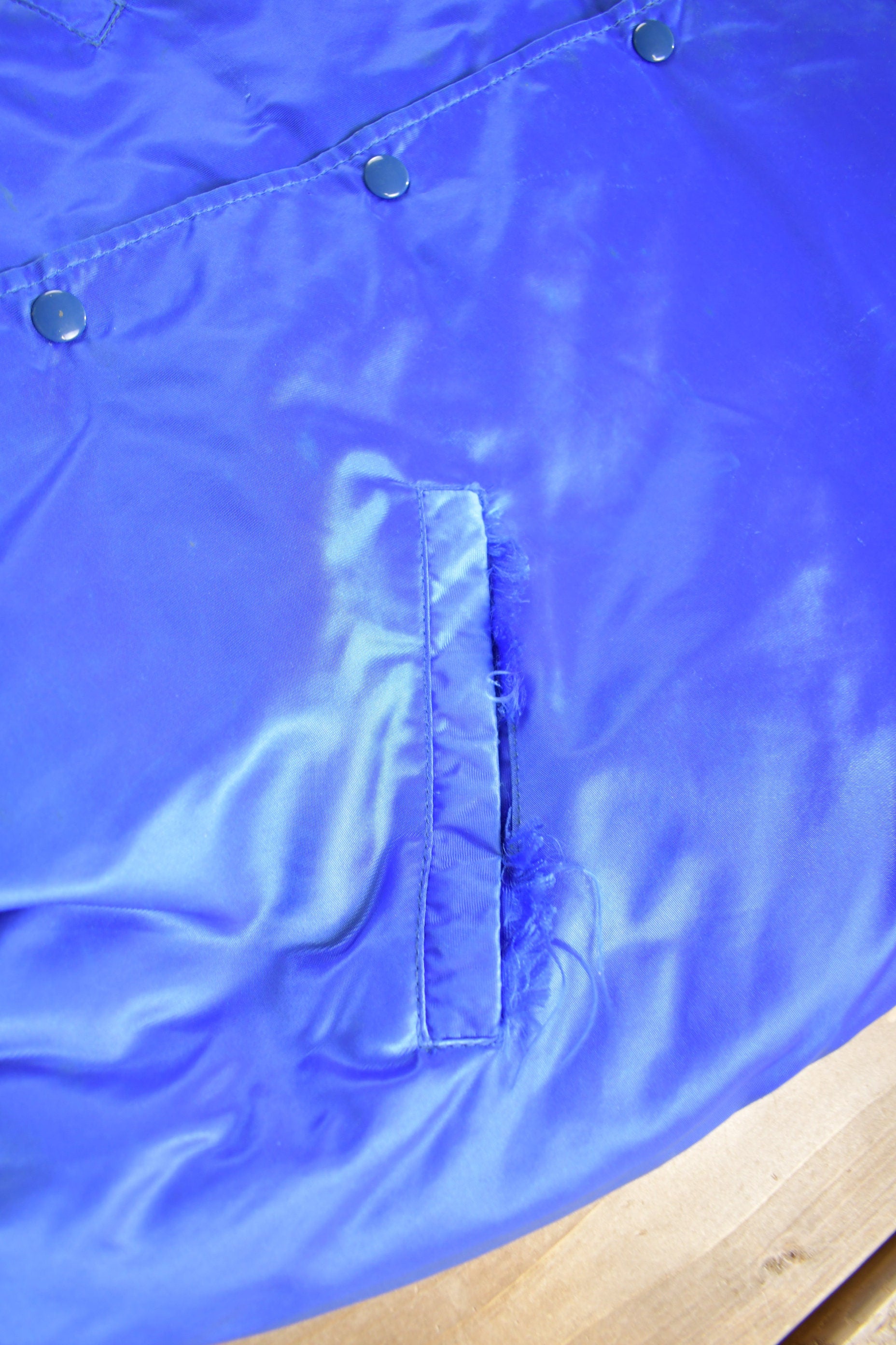 Vintage 1980s Astro Falcons Satin Bomber Jacket