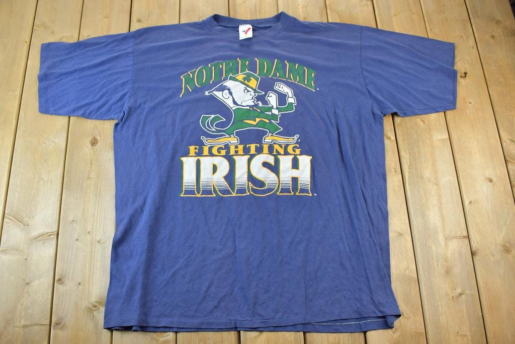Vintage 1990s Notre Dame Fighting Irish University Collegiate T-Shirt / NCAA Tee / Artex Americana / Sportswear