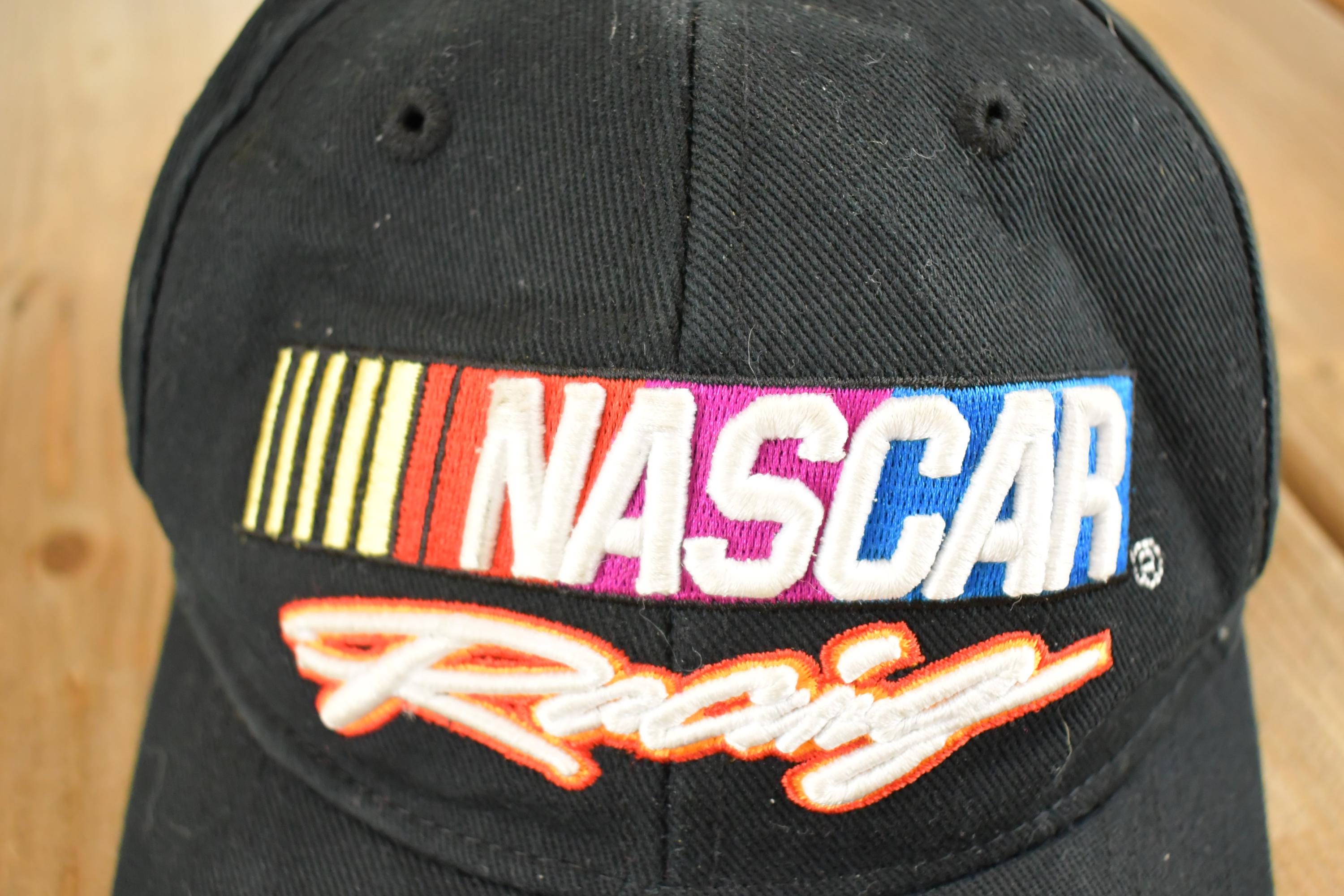 Vintage 1990s Nascar Racing Snapback Hat / 90's Embroidered Race Car Cap
