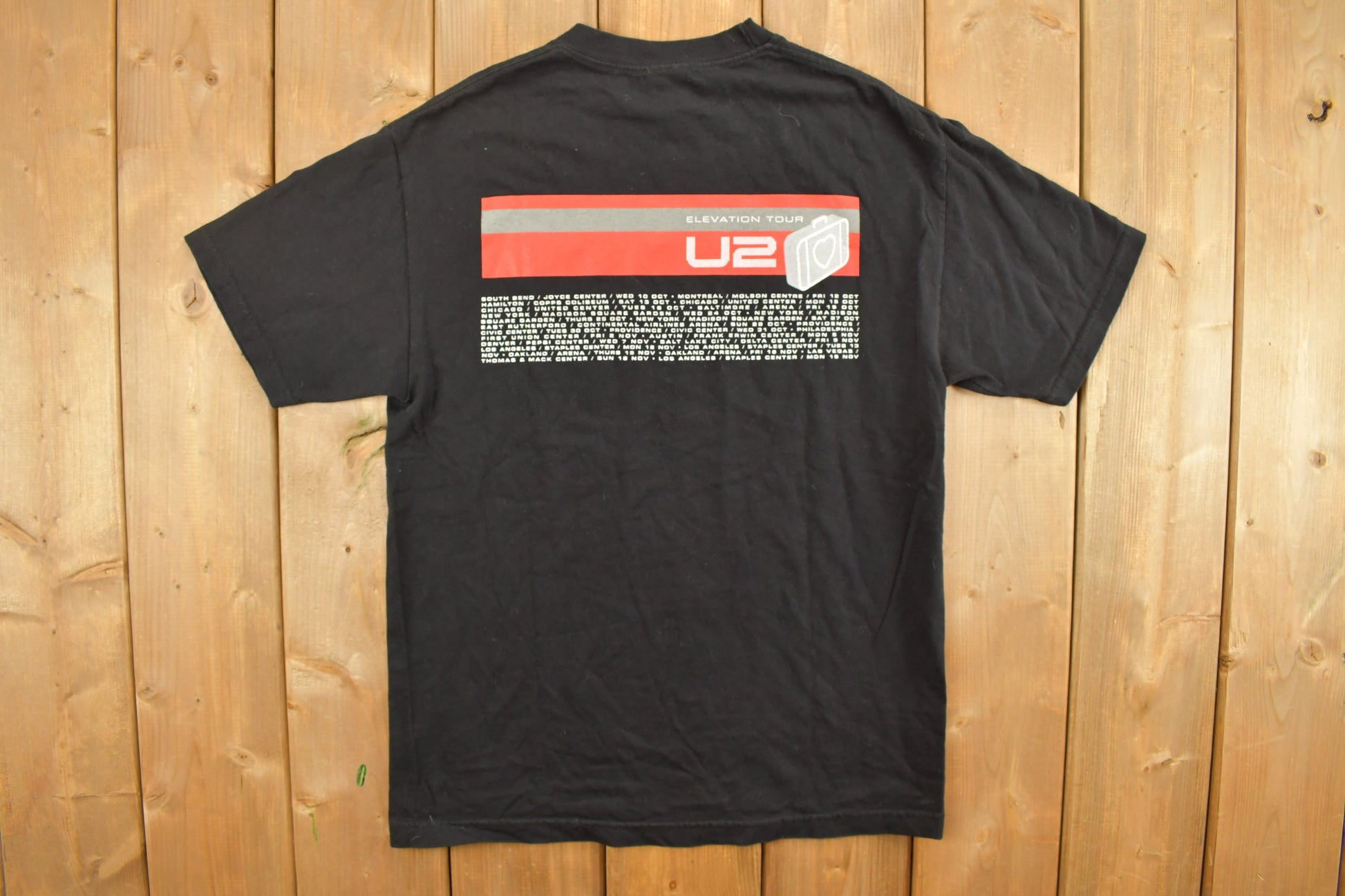 Vintage 2001 U2 Elevation Tour Rock Band Graphic T-Shirt Band U2 001