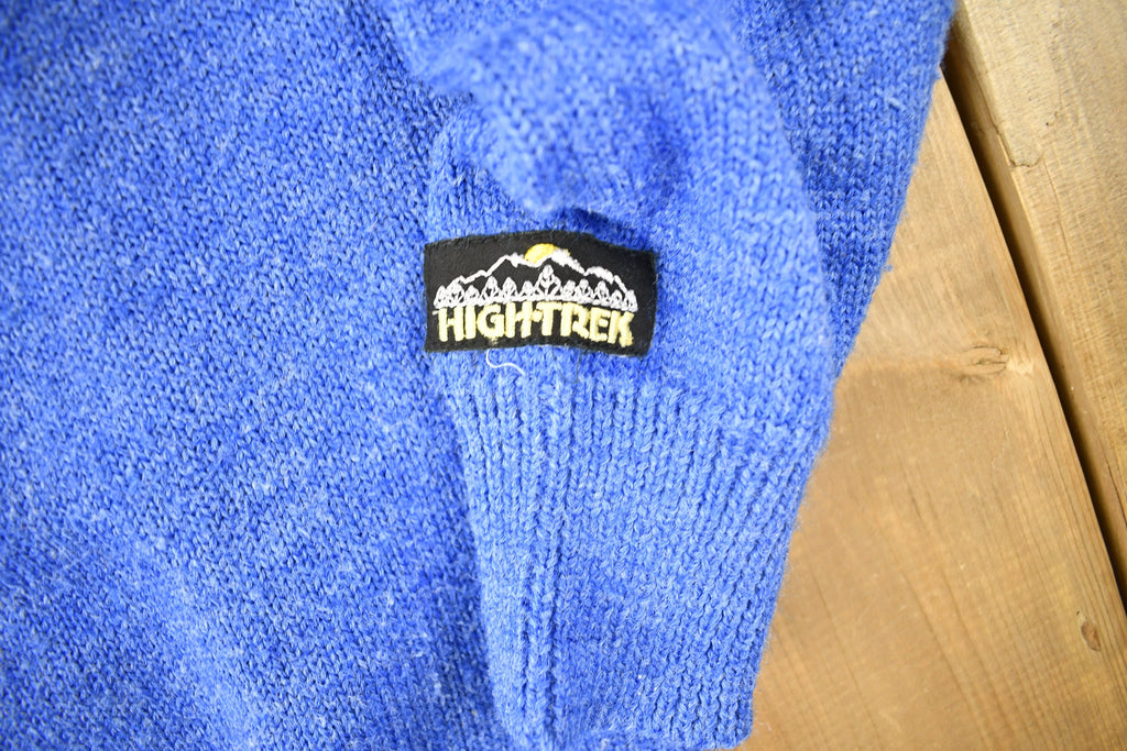 Vintage 1970s Nordic Knit Blue Snowflake Sweater Apres Ski