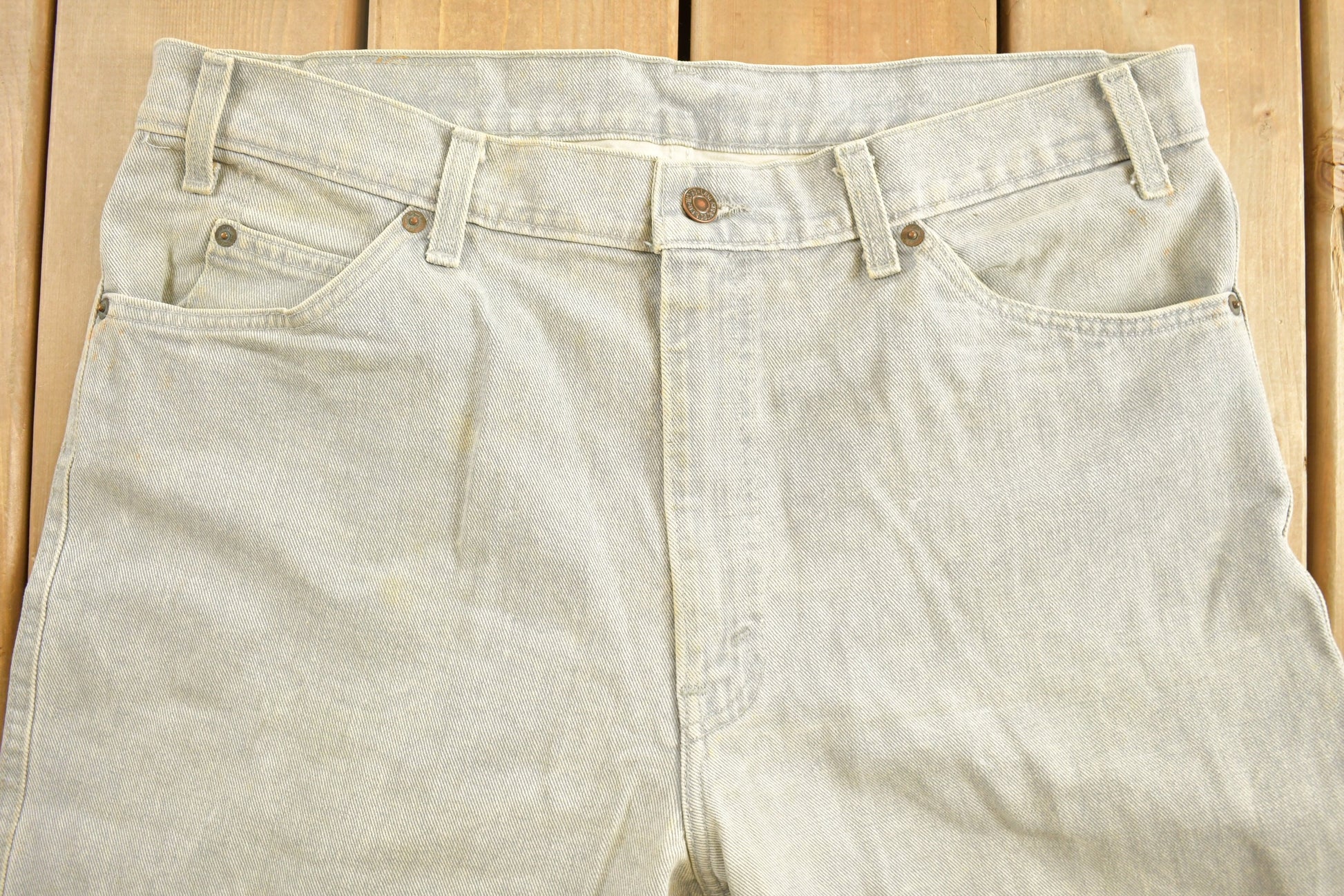 Vintage 1970s Levi's White Tab Jeans Size 36 x 28