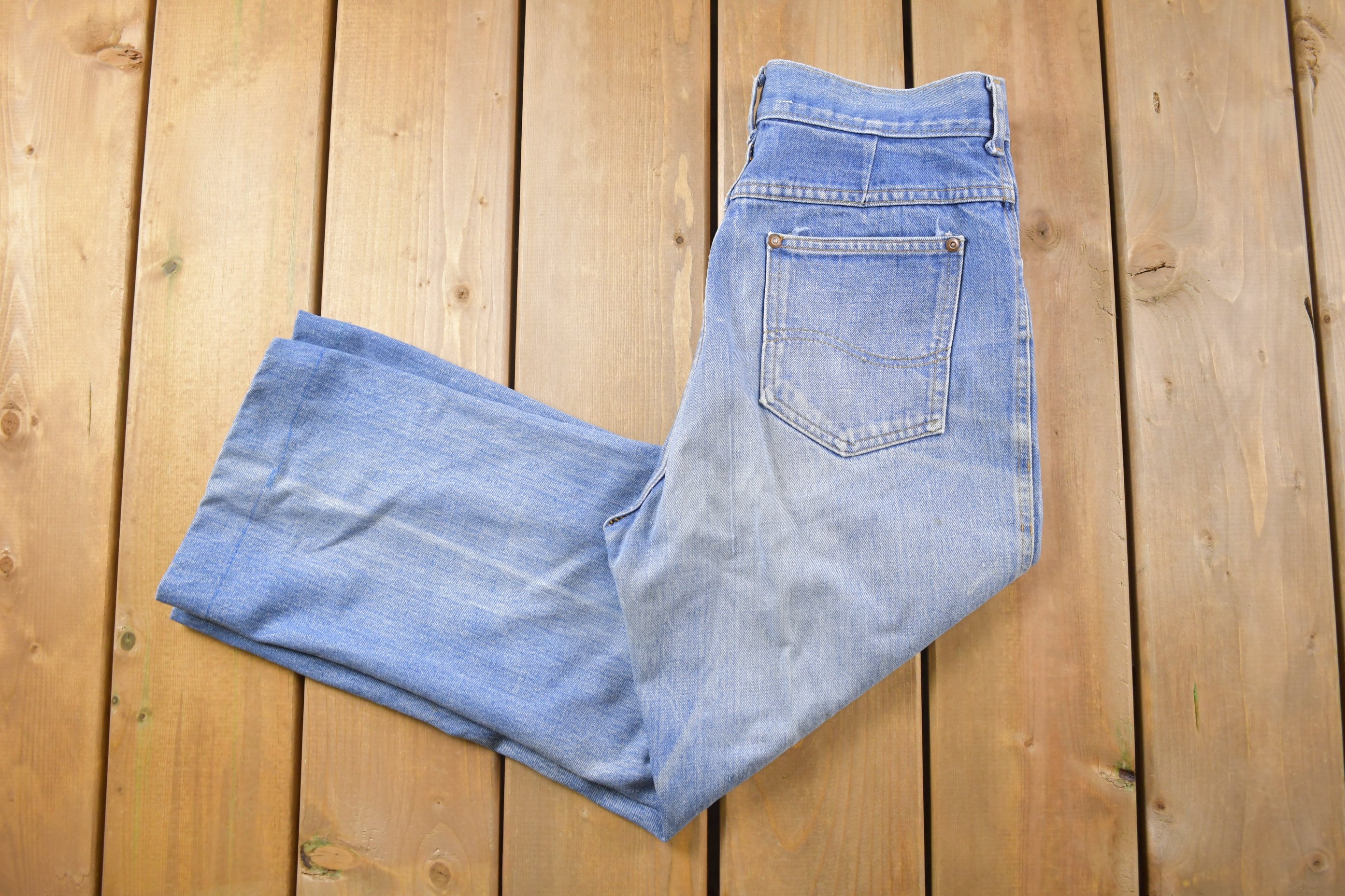 Vintage 1990s Denim Capri Flared Jeans Size 26 x 23