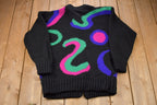 Vintage 1990s Joyce Abstract Swirls Knitted Sweater
