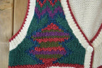 Vintage 1990s Huntington Ridge Hand Knit Crewneck Button Up Sweater Vest