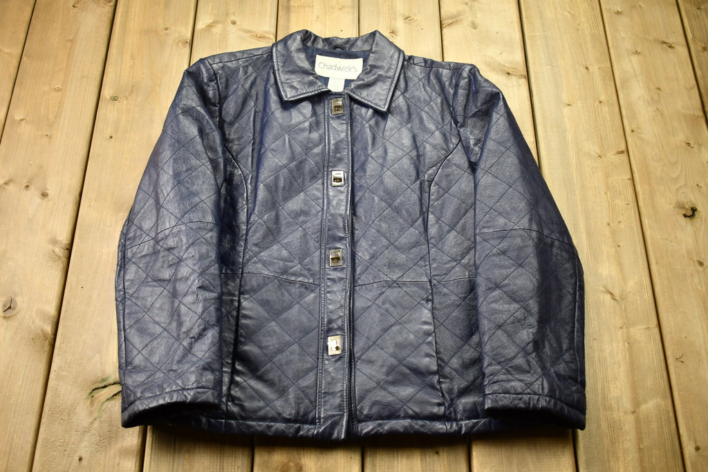 Vintage 1990s Chadwick's Quilted Leather Jacket
