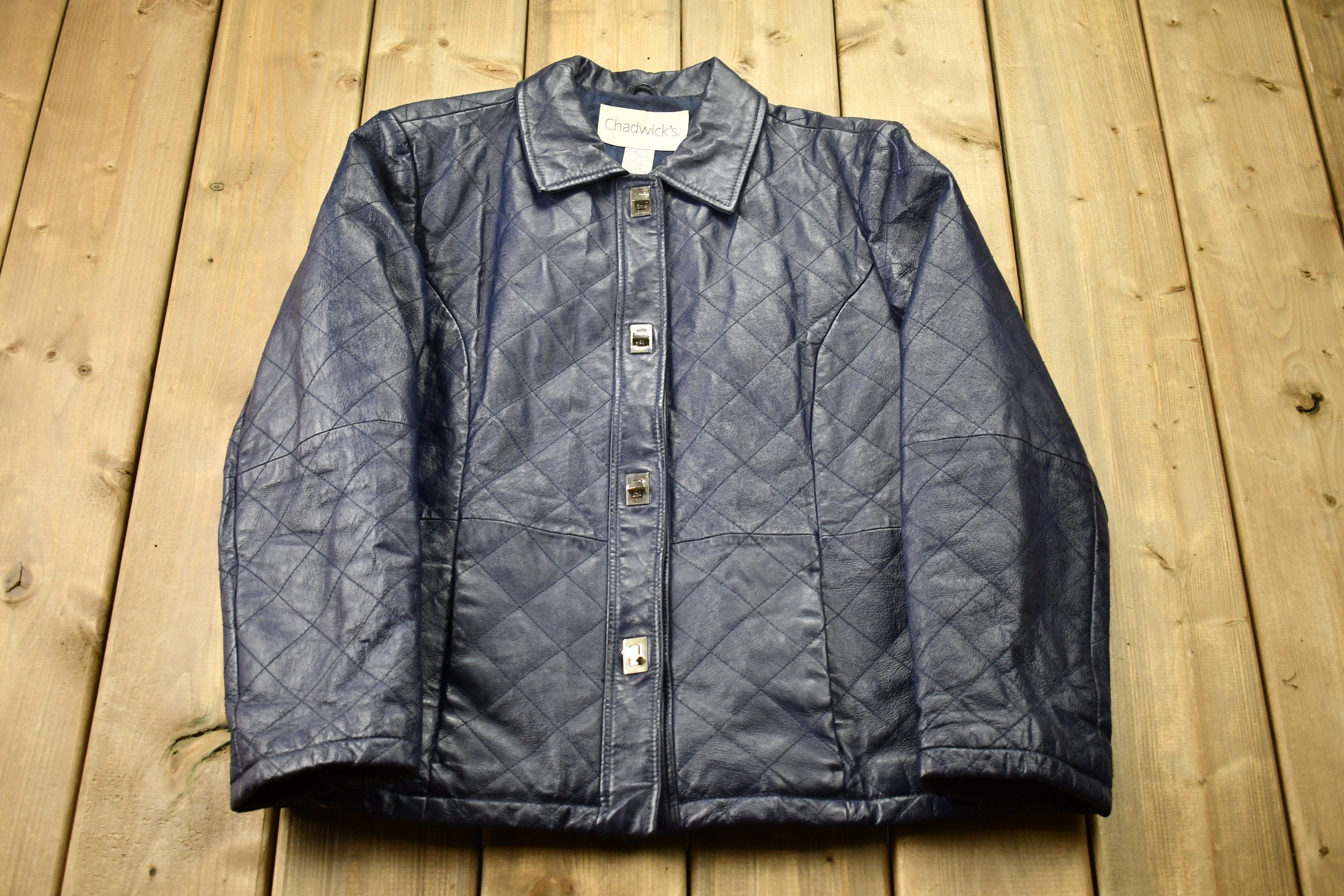 Vintage 1990s Chadwick's Quilted Leather Jacket