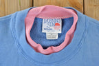 Vintage 1990s Morning Sun Cute Floral Double Collar Crew Neck Sweater