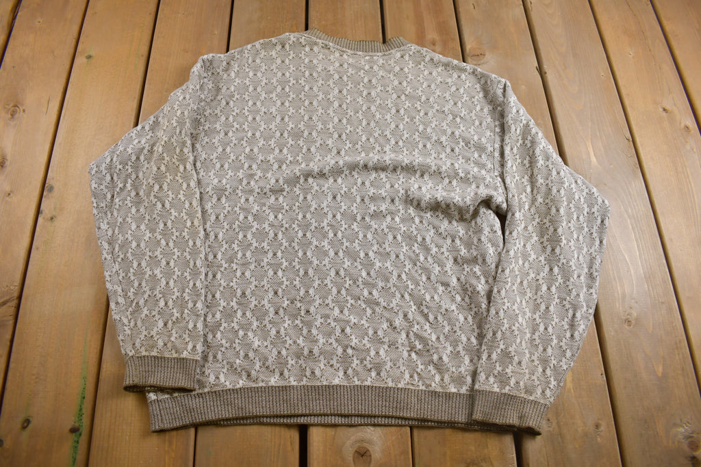 Vintage 1980s Mondo & Marco Abstract Knit Crewneck Sweater