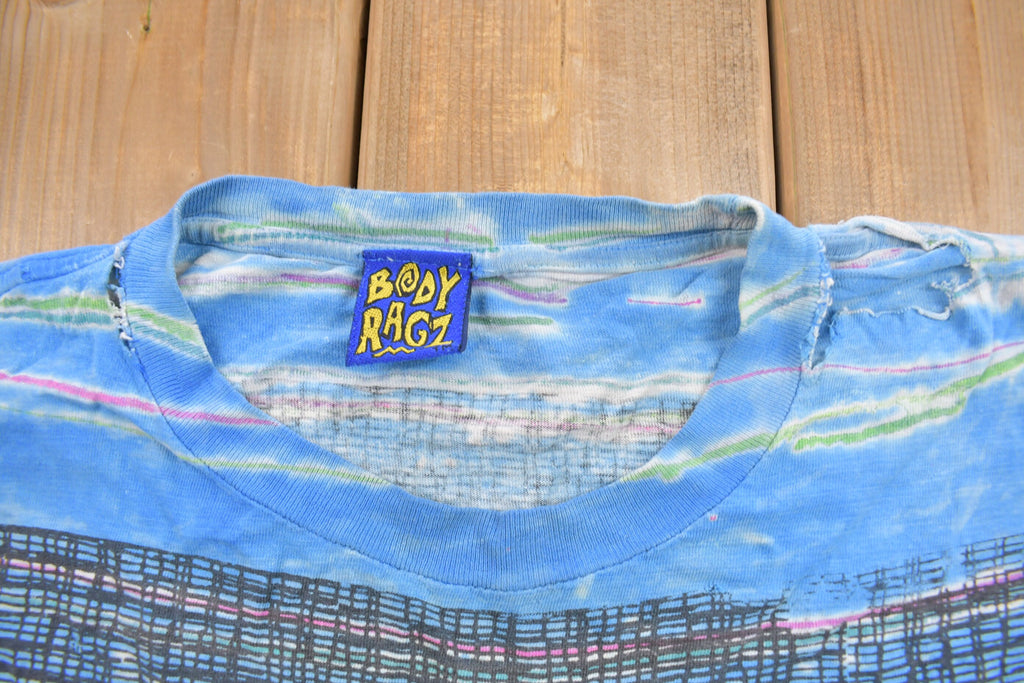 Vintage 1990s Basketball Theme All Over Print T Shirt