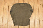 Vintage 1990s Big Smith Raw Cable Knit Crewneck Sweater Men's S /
