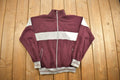 Vintage 1990s Sprint Blank Maroon Zip-Up Sweatshirt