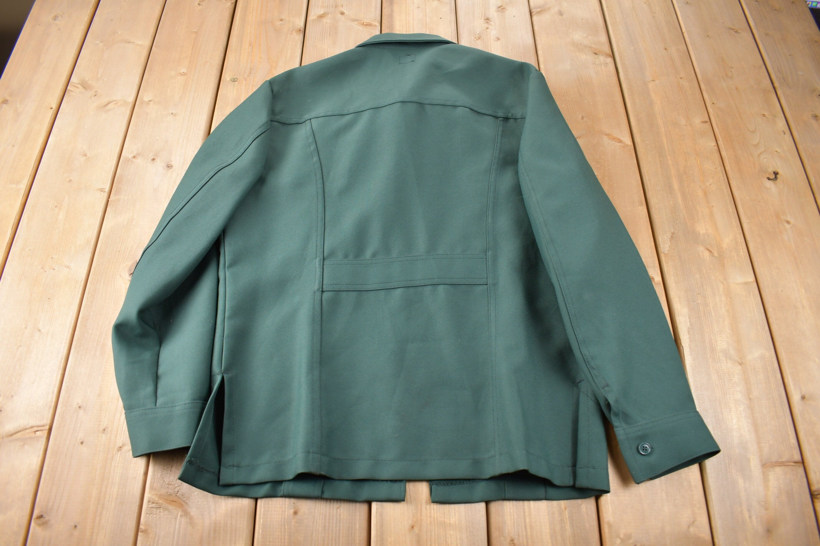 Vintage 1960s Lee Permanent Press Canvas Work Jacket Made In USA Size L