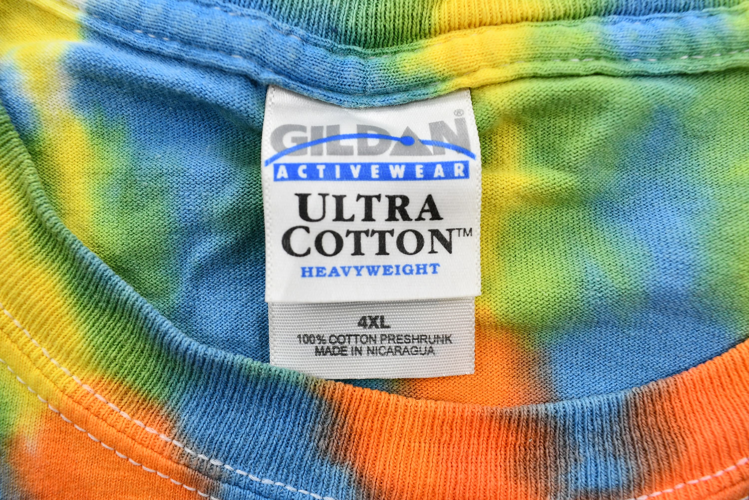 Vintage 1990s Rainbow Swirl DNA Tie-Dye T-Shirt