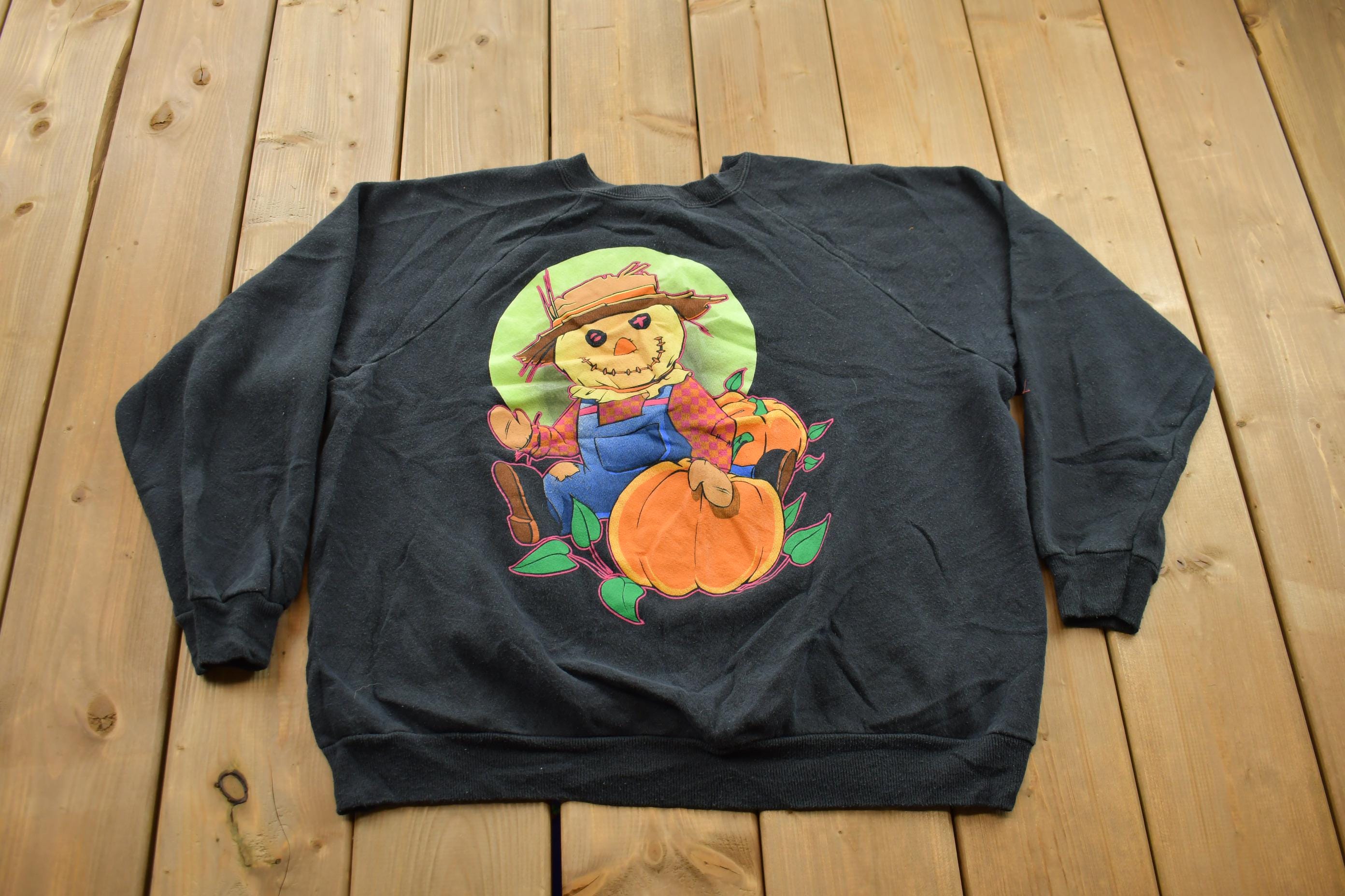 Vintage 1990s Fall Theme Crewneck Sweatshirt