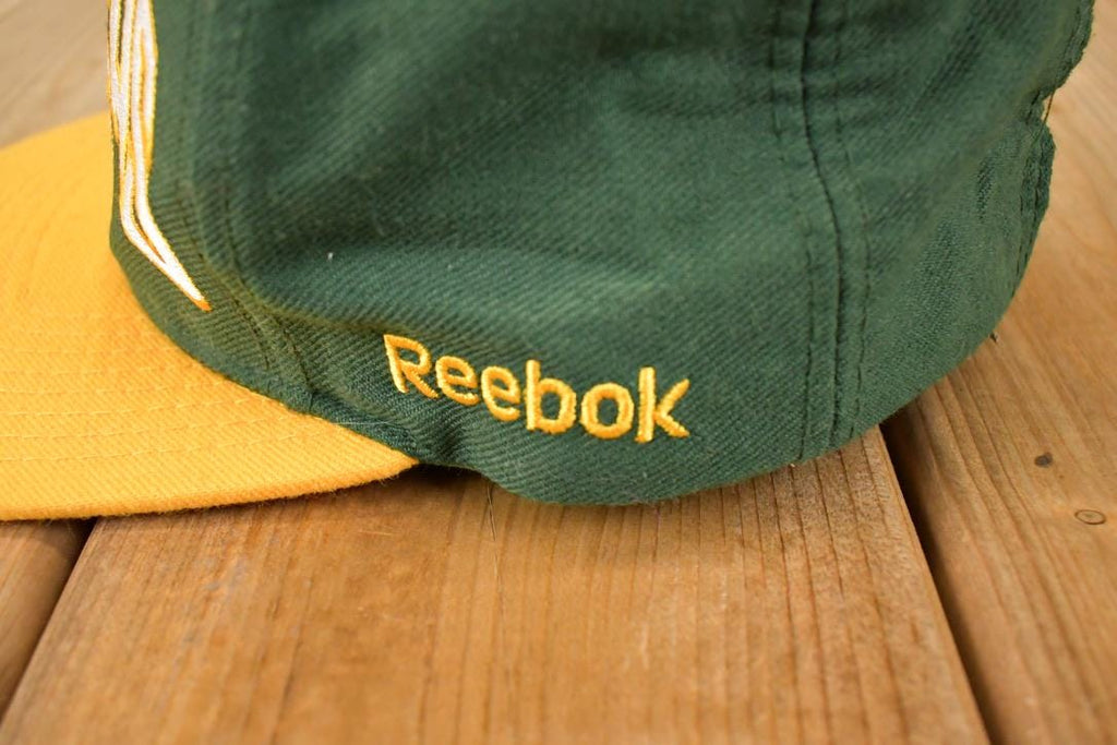 Vintage Y2K Reebok Green Bay Packers NFL Snapback Hat / 2000's Embroidered Football Sportswear Cap / Team Apparel