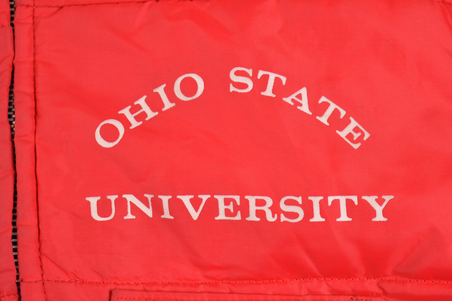 Vintage 1960s Ohio State University Champion Puffer Vest / 60s Vest / Running Man / Made in USA / 60s Champion / True Vintage Collegiate