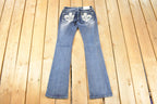 Vintage Deadstock Y2K Grace In LA Bedazzled Bootcut Low Rise Jeans Women's Size 26 x 31
