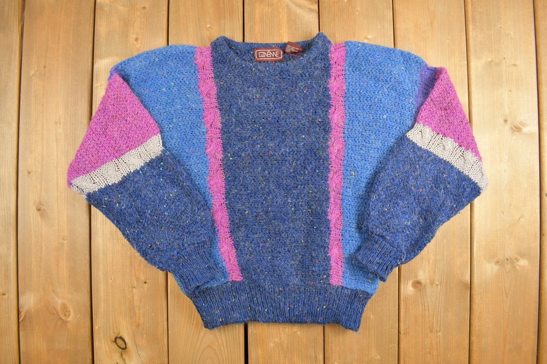 Vintage 1990s Ginenne Knitted Crewneck Sweater