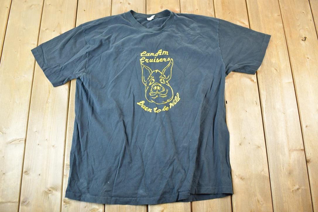 Vintage 1990s Born To Be Wild Can Am Cruisers Souvenir Single Stitch Graphic Print T-Shirt Made In USA