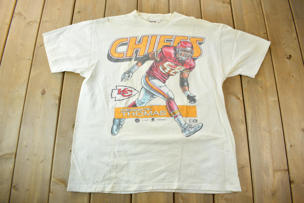 Vintage 1996 Kansas City Chiefs Derrick Thomas NFL Graphic T-Shirt