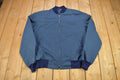 Vintage 1990s Navy Blue Lightweight Bomber Jacket