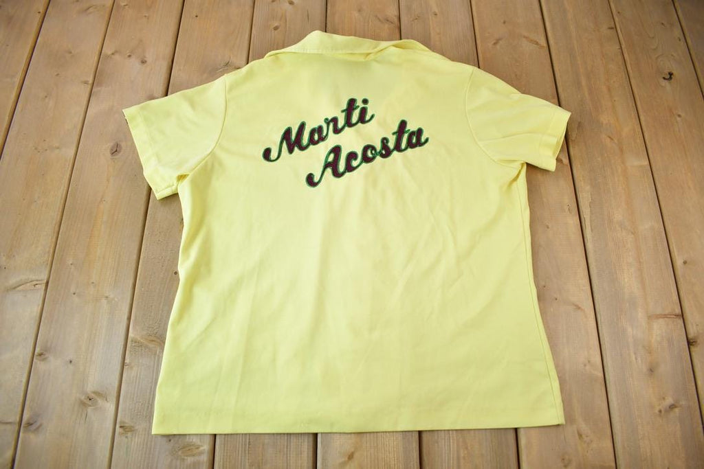 Vintage 1960s Marti Acosta King Louie Button Up Bowler Shirt