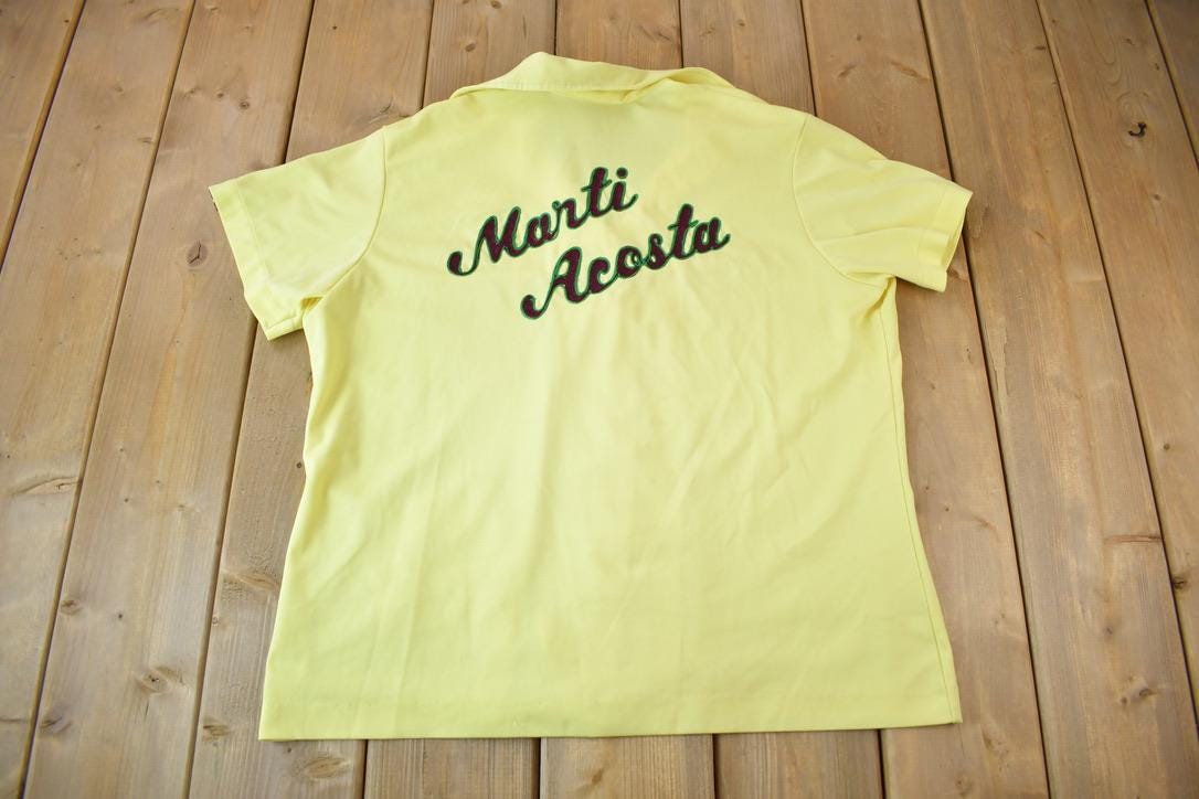 Vintage 1960s Marti Acosta King Louie Button Up Bowler Shirt