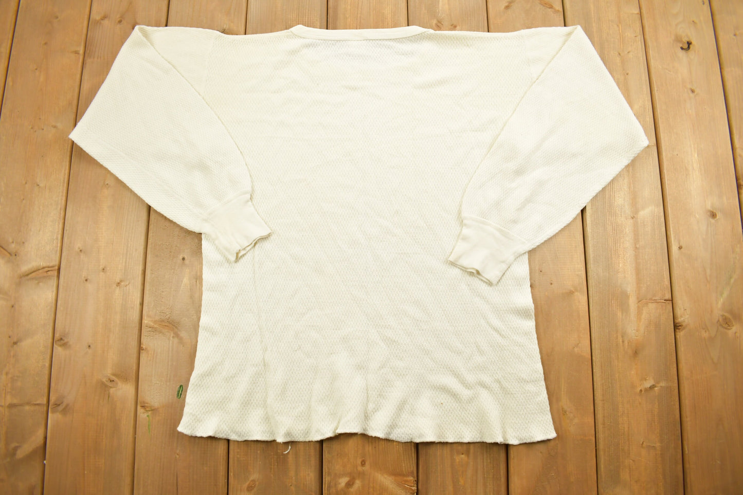 Vintage 1980s Blank White Sweater / 80s Crewneck / Essential / Under Shirt / 80s Blank / Slim Fit